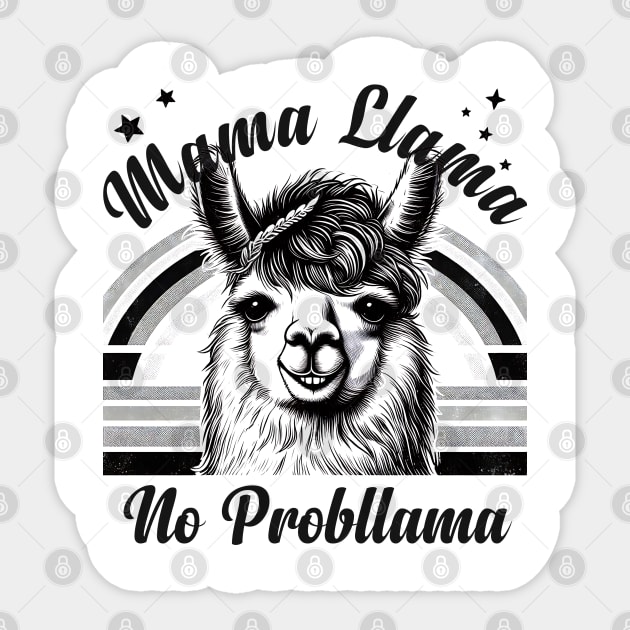 Llama No Prob-llama - Funny & Cute Design Sticker by click2print